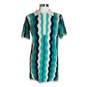Heartloom Knit Collared Coverup Dress‎ Women’s Size Medium